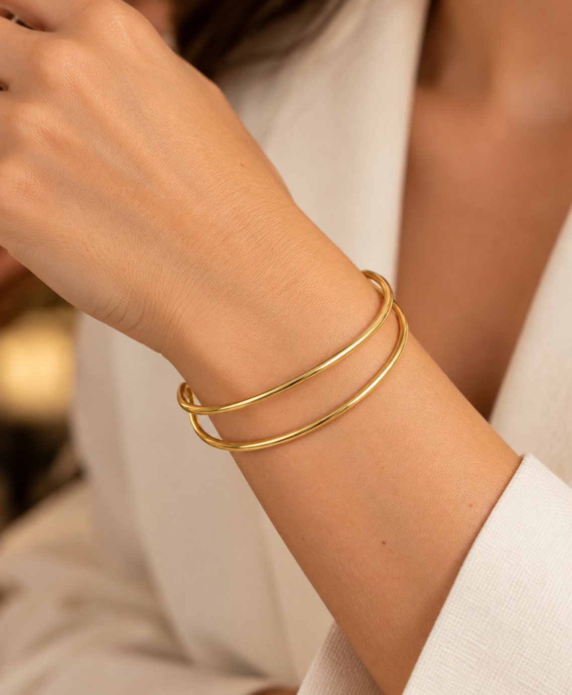 Pulsera enchapada en oro