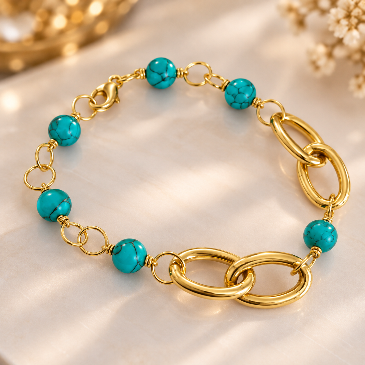 Pulsera eslabones piedras