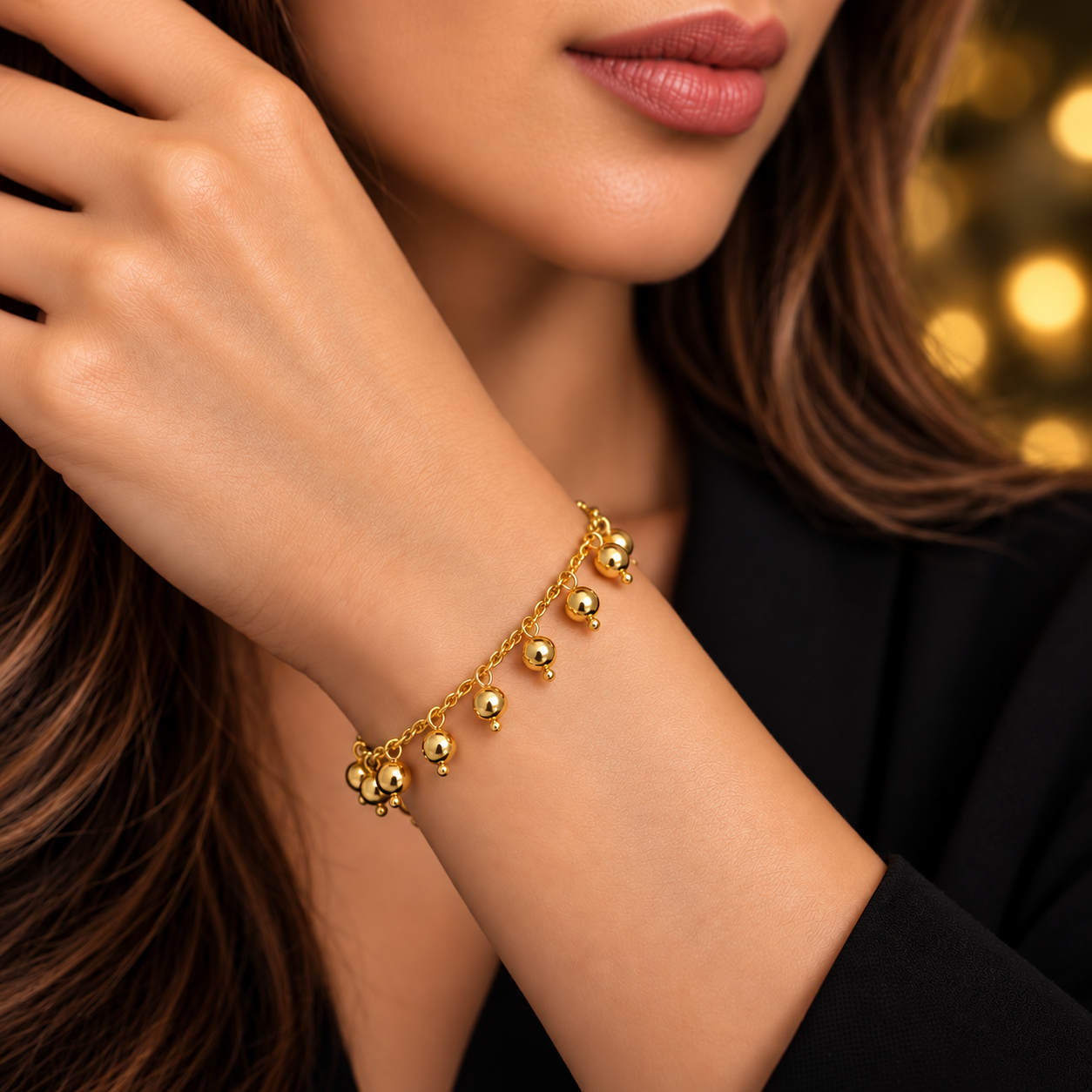 Pulsera balines colgantes
