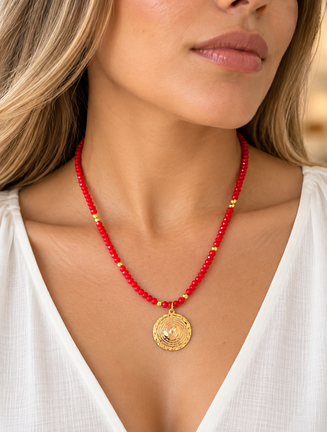 Collar cristal padre nuestro